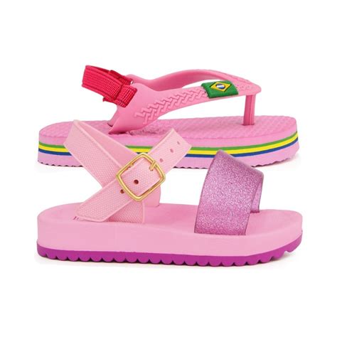 Kit Pares Chinelo Bebe Menina Sandalia Papete Infantil Feminina