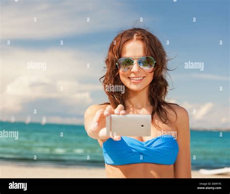 Woman In Bikini And Sunglasses Stock Photo Alamy