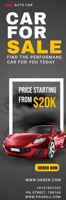 Car For Sale Ad Template Postermywall