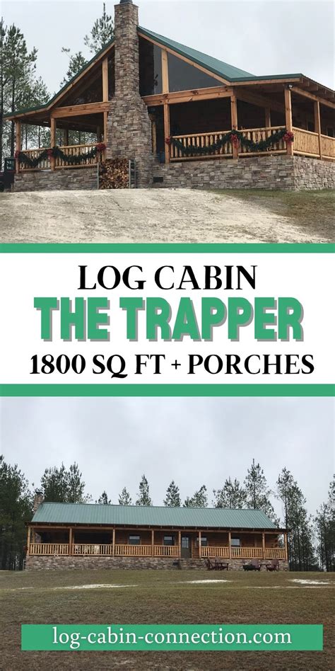 The Trapper Log Cabin Kit Wrap Around Porch Is Made For Entertaining