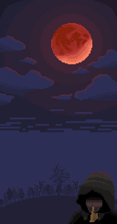 silence during blood moon [OC] : r/PixelArt