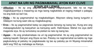 Ang Pagmamahal Sa Diyos At Kapuwa Ang Tunay Na Pananampalataya Pptx