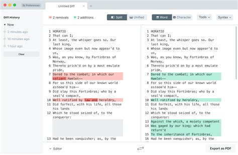 Diff Tool For Windows Mac And Linux File Comparison Diffchecker Desktop