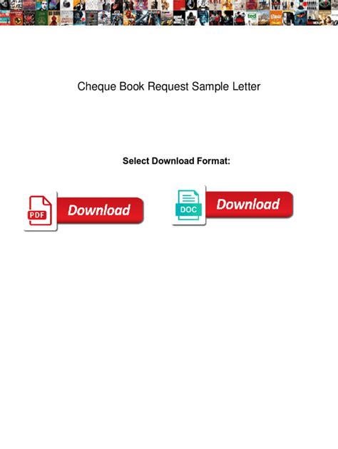 Fillable Online Cheque Book Request Sample Letter Cheque Book Request