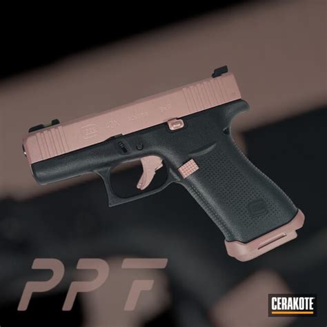 Rose Gold Cerakoted Glock 43x Cerakote