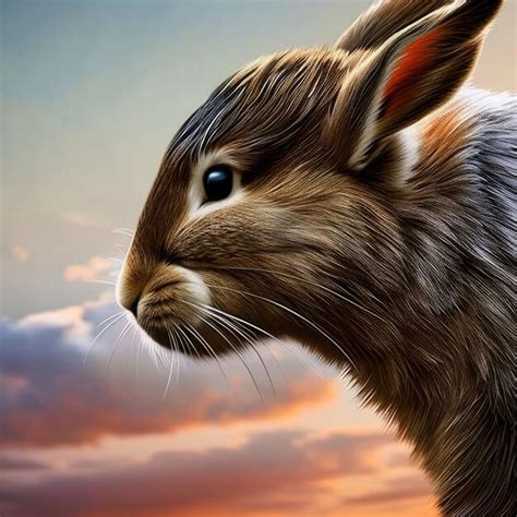 Premium Ai Image Illustration Of A Majestic Rabbit Watching The