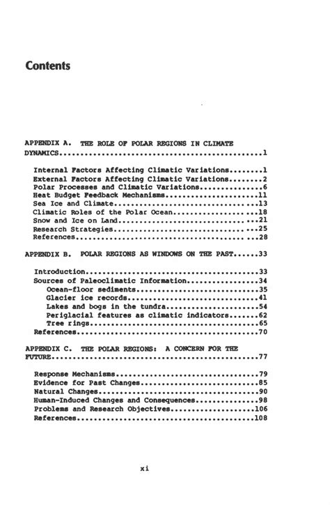 Front Matter The Polar Regions And Climatic Change Appendix The