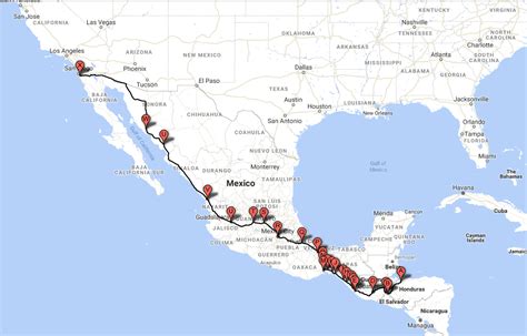 Map Of Migrant Caravan Route Lake George Florida Map