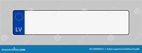 Car License Plate of Latvia Vector Template Stock Vector - Illustration ...