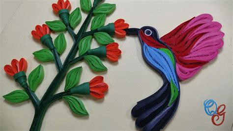 Quilling Hummingbird How To Make Colorful Quilling Bird Paper