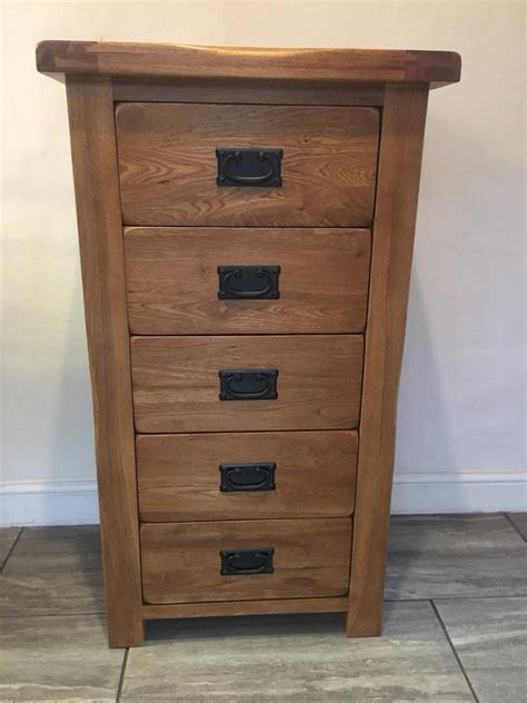 Solid Oak Original Rustic Tallboy Drawers In Calne Wiltshire Gumtree