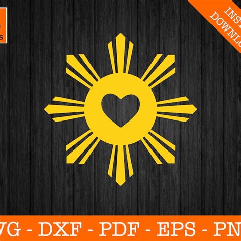 Filipino Flag Sun Svg Etsy