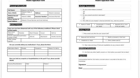 Pet Health Record Form Template For Word Download File