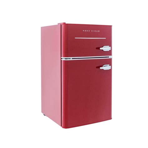 Retro Red Mini Fridge Freezer Refrigerator 32 Cu