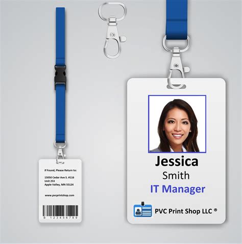 1 Dual Sided Full Color Plastic Employee Photo Id Badge Etsy