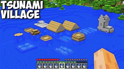 I Found This Flooded Tsunami Village In My Minecraft World Secret