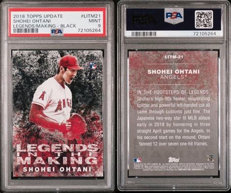 大谷翔平 SHOHEI OHTANI 2018 Topps Update legends RC Black LITM 21 棒球獨角獸超帥