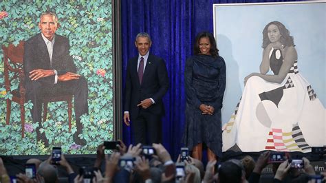 Presidential Portraits Barack Obama Michelle Obama Paintings Unveiled At National Portrait