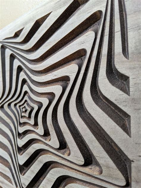 10x12 Optical Illusion Wood Carving 3d Art Illusion Artwork Moving