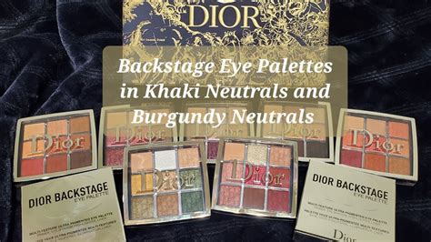 Dior Backstage Eye Palettes Khaki Neutrals And Burgundy