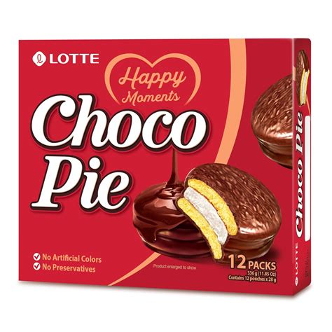 Lotte Choco Pie 11 85 Ounce Packaged Chocolate Snack Cookies Everything Else