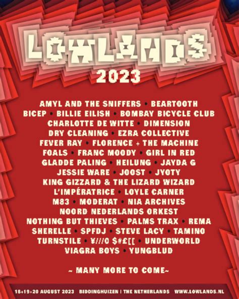 Dit Zijn De Eerste 39 Namen Voor Lowlands 2023 Rockportaal Nl