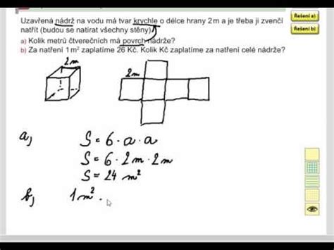 Povrch krychle slovní úloha Geometrie pro 4 ročník str 59 cv 5