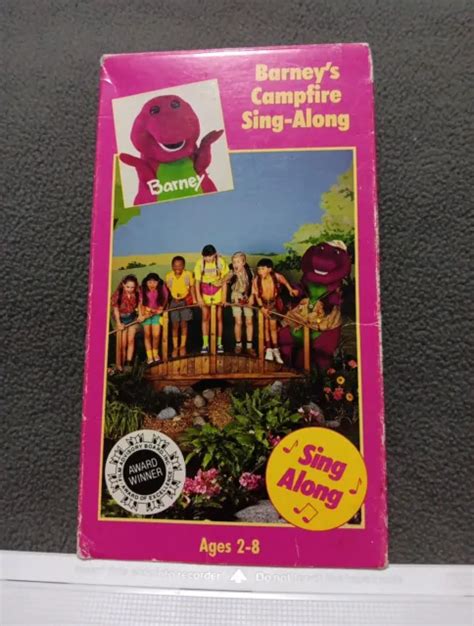 Barney Barneys Campfire Sing Along Vhs 1990 Classic Favorite Sleeve Wear Eur 660