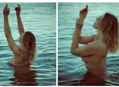 Sheila Mello Toma Banho De Rio E Posa De Topless Me Limpei