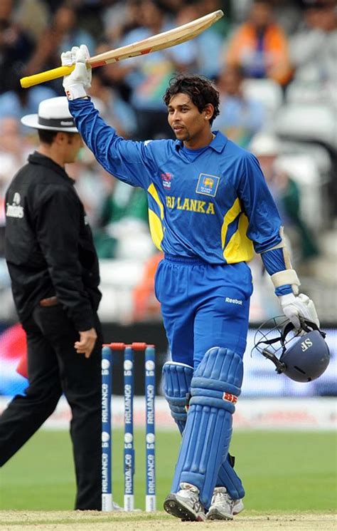 Tillakaratne Dilshan Raises His Bat On Getting To Fifty ESPNcricinfo