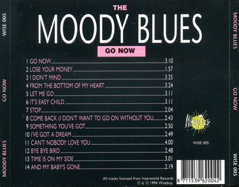 Car Tula Trasera De The Moody Blues Go Now Portada