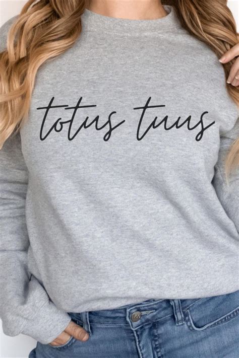 Totus Tuus Sweatshirt Catholic Sweatshirt Catholic Gift Unisex