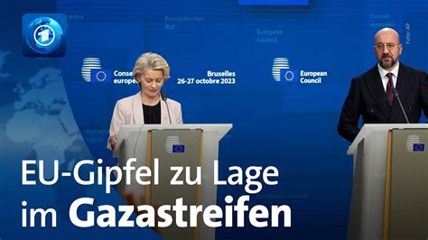 Eu Gipfel Fordert Humanit Re Pausen In Gaza Youtube