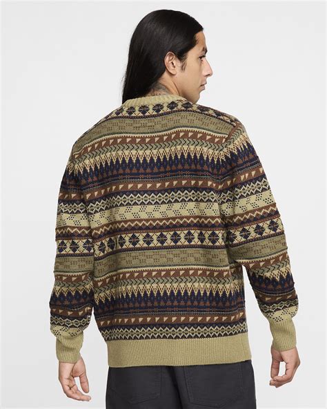 Nike Life Fair Isle Swoosh Erkek Sweatshirt Nike Tr