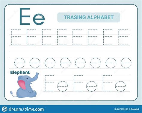 Trace The Letter E Letter Tracing Worksheets