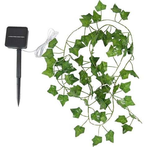 Guirlande Lumineuse Solaire Led Feuilles De Lierre Artificielles