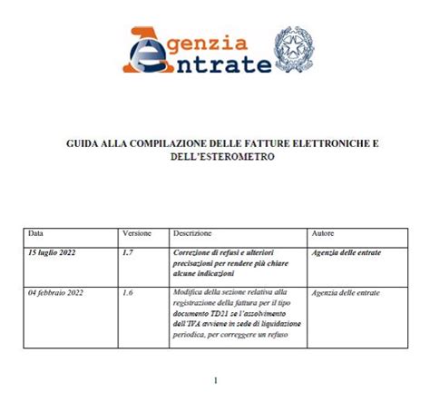 Aggiornata La Guida Alla Compilazione Delle Fatture Elettroniche E Dell