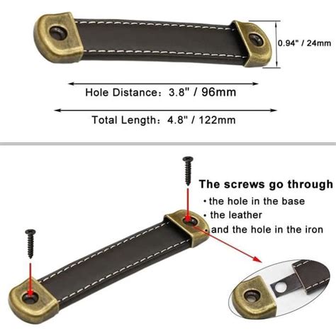 Pi Ces Poignee Cuir Poign Es De Tiroir En Cuir Poign Es De Meuble