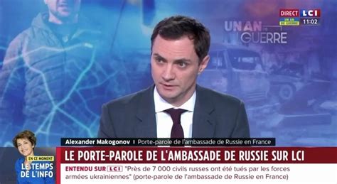 Alexander Makogonov Porte Parole De La Russie Face Aux Hy Nes Sur Lci