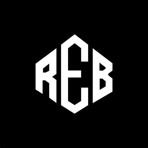 REB letter logo design with polygon shape. REB polygon and cube shape logo design. REB hexagon ...