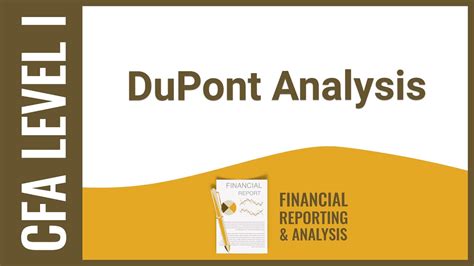 CFA Level I FRA DuPont Analysis YouTube