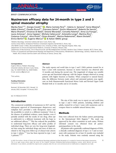 PDF Nusinersen Efficacy Data For 24month In Type 2 And 3 Spinal