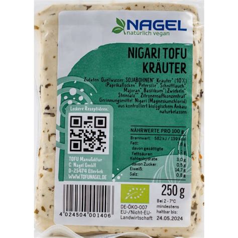 Nagel Tofu Nigari Tofu Kräuter Bio 250g vekoop de