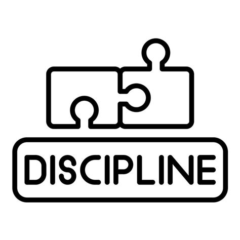 Icono De L Nea De Disciplina Vector En Vecteezy