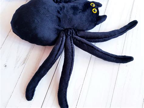 Halloween araña negra de peluche de araña suave araña felpa Etsy