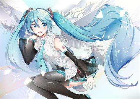 初音ミク「16歳のお誕生日おめでとう°˖ この日を16年間待ってた初音ミク」安夏（やすなつ）のイラスト