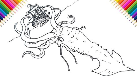 How To Draw Kraken From Pirates Of The Caribbean YouTube