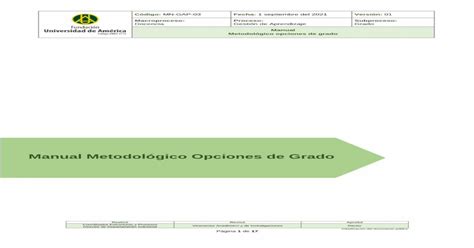 Manual Metodol Gico Opciones De Grado Pdf Document