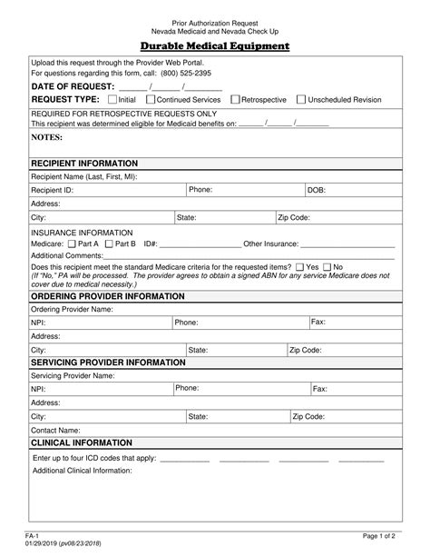 Form Fa 1 Fill Out Sign Online And Download Fillable Pdf Nevada Templateroller