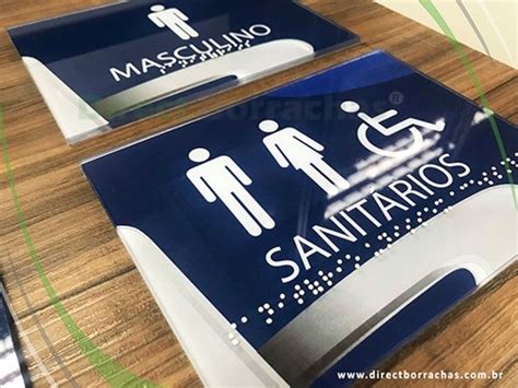 Placas De Sinaliza O Em Braille Direct Borrachas